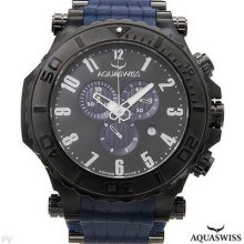 Aquaswiss Bolt Chronograph Swiss Movement Men's Watch Black/blue/black