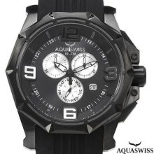 Aquaswiss Vessel Chronograph Men's Watch Black Case 01458573