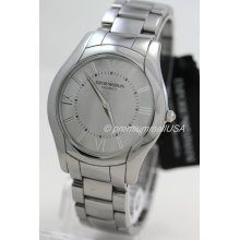 AR1464 Emporio Armani Super Slim Titanium Ceramic watch grey mop dial 43mm $575