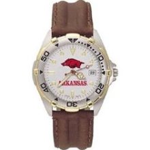 Arkansas Razorbacks UA All Star Mens Leather Strap Watch
