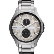 Armani Exchange Date Silver 50m Mens Watch Ax2117