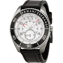 Armani Exchange Gmt White Dial Stainless Steel Mens Watch Ax1260
