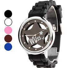 Assorted Colors Children's Star Style Plastic Analog Quartz Wrist Watch