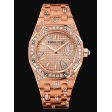 Audemars Piguet Lady Royal Oak Quartz Leaves Watch 67616OR.ZZ.1234OR.01