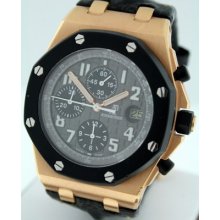 Audemars Piguet Royal Oak Offshore Rubbertop 18k Rose Gold 44mm Gents Watch.