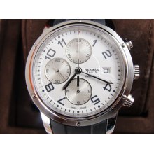 Auth Hermes Clipper Auto Chrono Watch