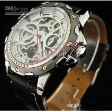 Automatic Mechanical Movement Black Stainless Steel Bezel Men's Watc