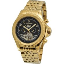 Automatic Mens Wrist Watch Ipg Gold Plated Stainless Steel Case Klggb
