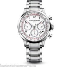 Baume & Mercier Capeland Moa10061 Chronograph White Dial 42mm B&p Ret: $4,350.00