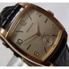 Benrus Men's Swiss Made 17Jwl Gold Watch with Fancy Lugs