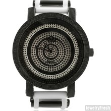 Black and White Step Dial Big Face Watch