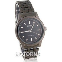 Black Dial Automatic Mechanical Watch (Black)