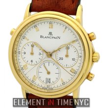 Blancpain Villeret Split Second Chronograph 18k Yellow Gold