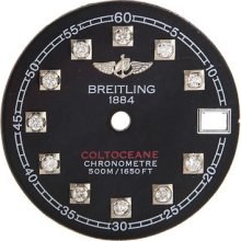 Breitling Colt Oceane Black Custom Diamond Markers Ladies Watch Dial