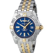 Breitling Galactic 32 Blue Stainless Steel and Gold Ladies Watch B71356L2-C812TT