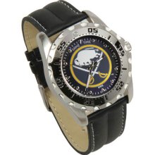Buffalo Sabre watch : Buffalo Sabres Game Time Leather Watch - Black