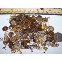 BULK Steampunk Watch Part Lot 20g Shown 300 Pieces Vintage Antique OLD Gears