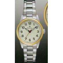 Bulova Casual Collection Ladies` 2 Tone Stainless Steel Bracelet Watch