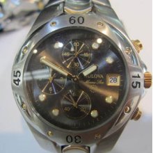 Bulova Marine Star Men's Watch Chrono All Stainless S Original Japan