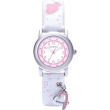 Cannibal Kid's Quartz Watch With White Dial Analogue Display And White Plastic Or Pu Strap Ck224-01