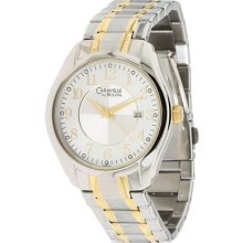Caravelle By Bulova Men Two Tone Stainless Steel Band And Case Watch 45b114