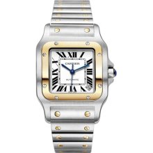 Cartier Santos Galbee 18kt Yellow Gold and Steel XL Mens Watch W20099C4