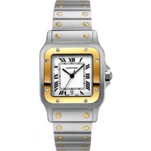 Cartier Santos Two-Tone 18kt Yellow Gold and Steel Mens Watch W20011C4