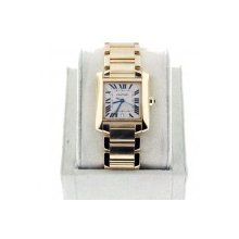 Cartier Tank Francaise 18kt Yellow Gold Mens Full Size Watch