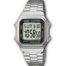 Casio A178wa-1 Classic Chronograph Watch Silver A178