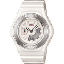 Casio Baby-g Bga140-7b World Time White Analog Digital Women's Watch