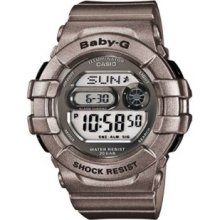 Casio BGD141-8 Baby G Gray Plastic Resin Case and Bracelet Shiny