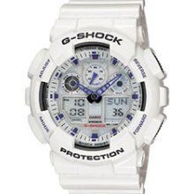 Casio G-Shock 51mm White Plastic Resin Case Digital-Analog Alarm