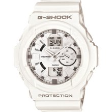 Casio G-shock White Xl Series Digital Analog Watch Ga150-7a Fast Ship