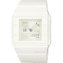 Casio Lady Baby-g Square Ana/dig White Band Bga200-7 100% Original Box