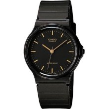 Casio Thin Black Analog Watch Mq24-1e New