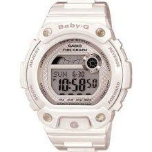 Casio Women's Baby-g Blx White Tide Graph Watch Blx100-7cr - Blx100-7cr