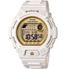 Casio Womens Blx100-7b Baby-g Shock Resistant Glide White Multi-function Watch W