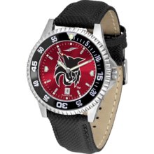 Central Washington Wildcats Competitor AnoChrome Men's Watch with Nylon/Leather Band and Colored Bezel