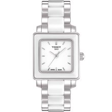 Cera Square Ladies White Quartz Ceramic Trend watch