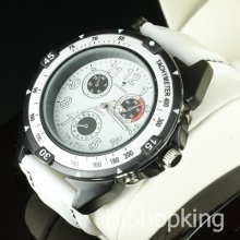 Ceramic White Numeric Analog Dial Big Black Case Authentic Classy Stylish Watch