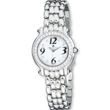 Charles Hubert Ladies Crystal Bezel White Dial Watch XWA3294