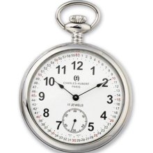Charles Hubert Stainless Steel Open Face Pocket Watch ...