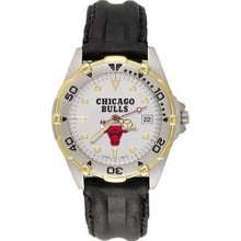 Chicago Bulls NBA All Star Mens Leather Strap Watch ...