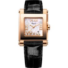 Chopard Happy Sport Square Medium Rose Gold Watch 275321-5005