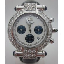 Chopard Imperiale Chronograph Watch. 18k White Gold With 3.36ct Diamonds