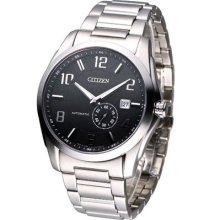 Citizen Automatic Mechanical Sapphire Dress Watch Black Nj0040-54e Made In Japan