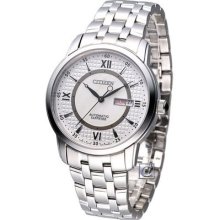 Citizen Automatic Mechanical Sapphire Pearl Dial Watch White Nh8300-57a Japan