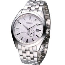 Citizen Automatic Mechanical Sapphire Dress Watch White Nj0030-58a Made In Japan