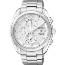 Citizen Eco-drive Super Titanium Sapphire Japan Chronograph Watch Ca0021-53a