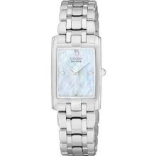 Citizen Eg3180-51d Watch Stiletto Ladies - Mop Dial Stainless Steel Case Quartz